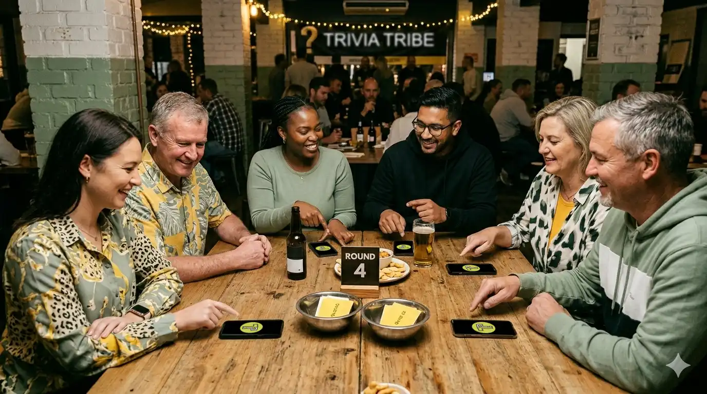 People enjoying a pub quiz night